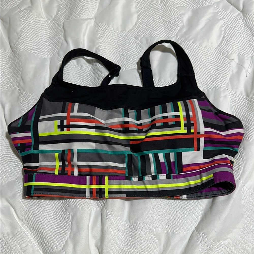 Colorful Geometric Women's Swim Top